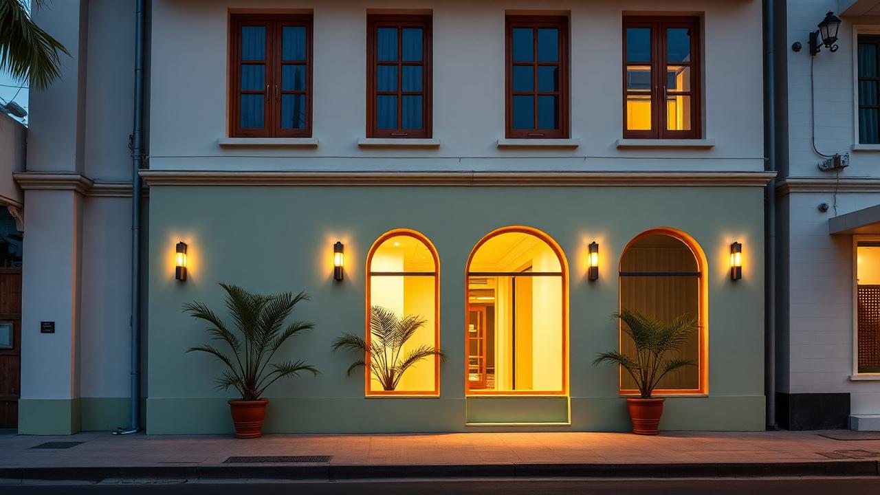 NammaDoctor clinic facade at Five Roads, Salem, at dusk